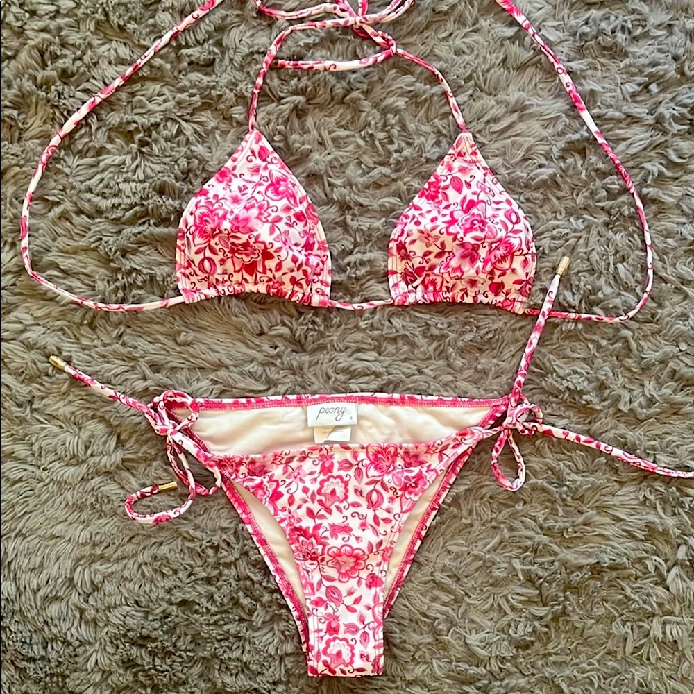 PEONY PINK Floral Bikini Set